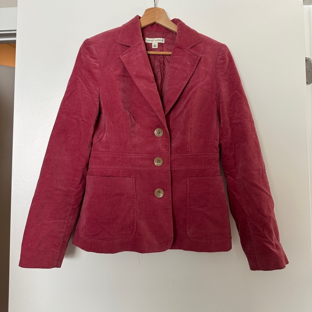 Vintage Banana Republic Pink Corduroy Blazer